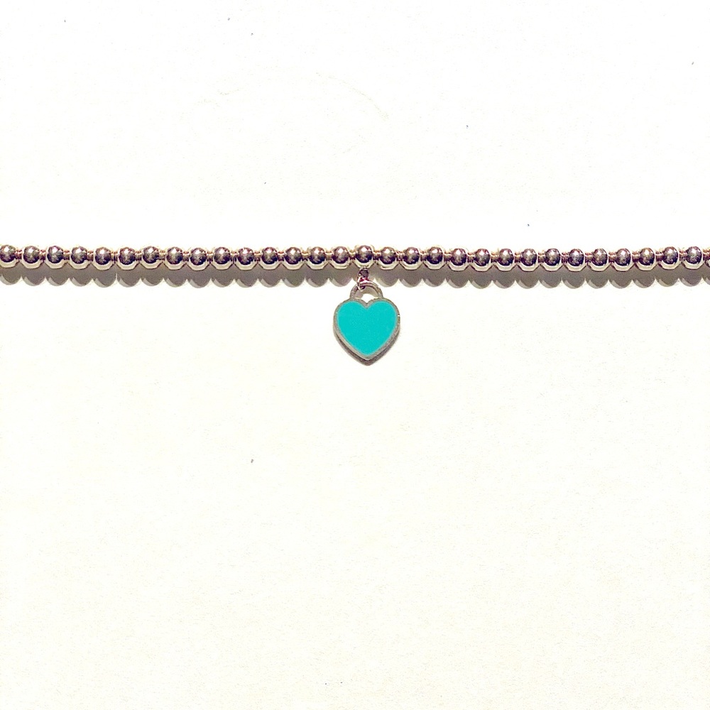 Tiffany Blue Heart Tag Beaded Bracelet